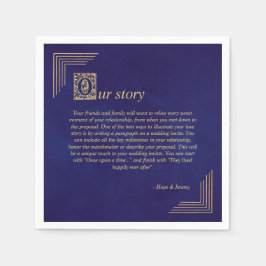 Guardanapo De Papel Era uma vez um Casamento Dourado Roxo da Fada do T