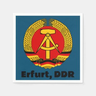 Guardanapo De Papel Erfurt, DDR, GDR, Erfurt, Alemanha Oriental Ossi