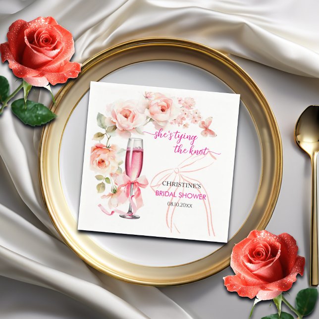 Guardanapo De Papel Erga o Copo Chás de Noiva Dela Está Chegando (Criador carregado)