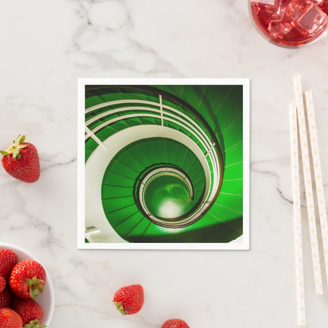 Guardanapo De Papel Escada Circular Verde (Insitu)