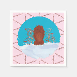 Guardanapo De Papel Escavenger caça esquilo divertido escavando em ros