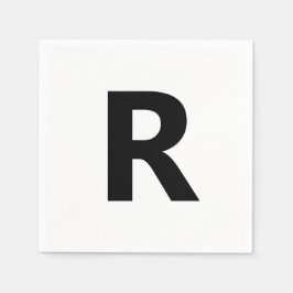 Guardanapo De Papel Escolher qualquer letra | Fonte: Aberto Sans Conde