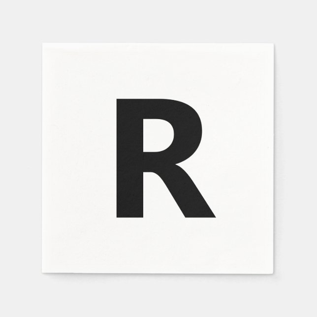 Guardanapo De Papel Escolher qualquer letra | Fonte: Aberto Sans Conde (Frente)