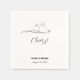 Guardanapo De Papel Escrita de animação moderna e elegante minimalista