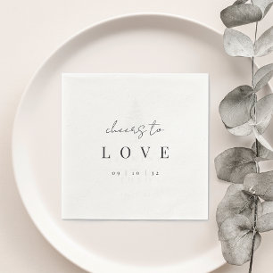 Guardanapo De Papel Escrita Mínima Moderna Alegra ao Casamento do Amor