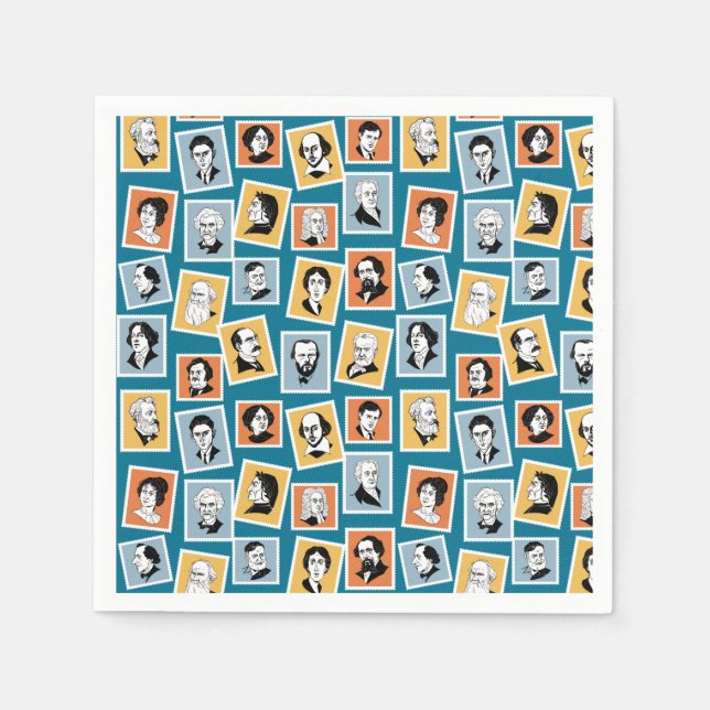 Guardanapo De Papel escritores, poetas e dramaturgos excelentes nos se (Frente)