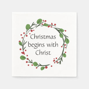 Guardanapo De Papel Escritura de Natal Cristã
