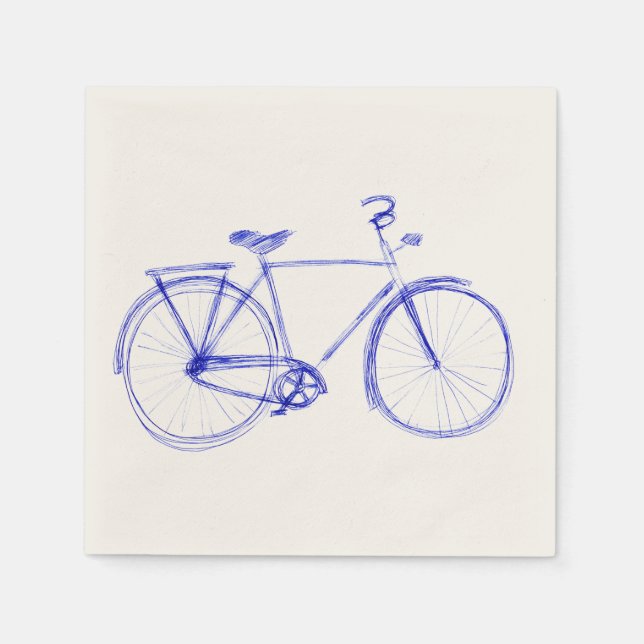 Guardanapo De Papel Escrivora de bicicleta (Frente)