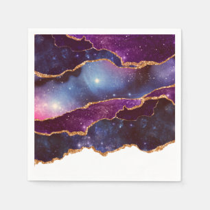 Guardanapo De Papel Espaço Azul e Roxo e estrelas Agitação moderna