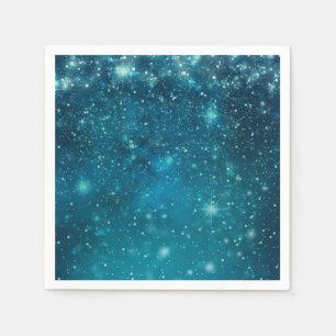 Guardanapo De Papel Espaço Cósmico Azul Estrelado