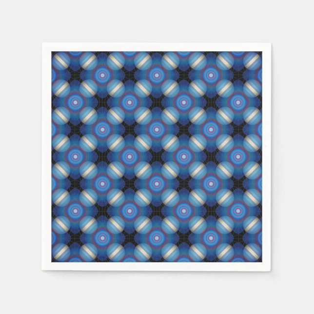 Guardanapo De Papel Espaço Geométrico Azul (Frente)