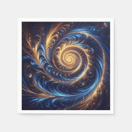 Guardanapo De Papel Espaços Abstrato modernos - Real Azul e Suavimento