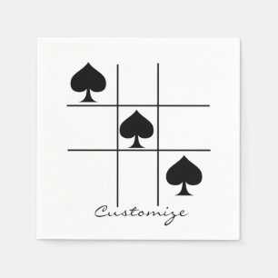 Guardanapo De Papel Espadas Pretas Tic Tac Toe Thunder_Cove