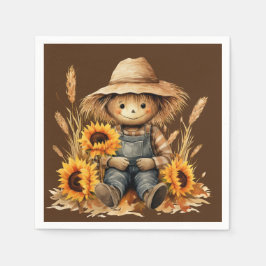 Guardanapo De Papel Espantalho com girassol