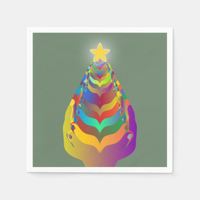 Guardanapo De Papel Esperança e União de Natal (Frente)