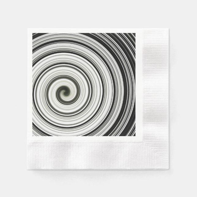 Guardanapo De Papel Espiral branca e negra (Frente)