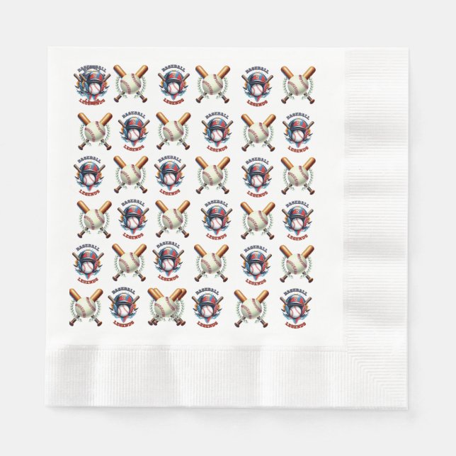 Guardanapo De Papel Espírito All-Star: Esporte Clássico do Baseball Es (Frente)