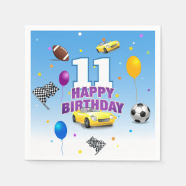 Guardanapo De Papel Esportista Feliz Aniversário | AZUL