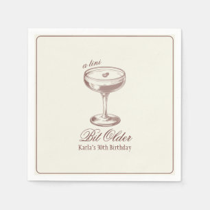Guardanapo De Papel Espresso Tini Bit Antigo Aniversário Elegante
