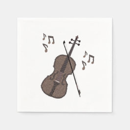Guardanapo De Papel Espresso Violino-Violino criado com grãos de café-