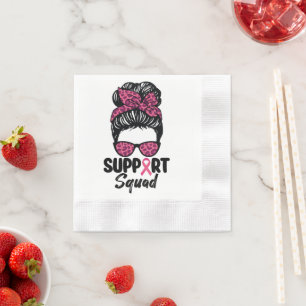 Guardanapo De Papel Esquadrão de Apoio Cabelo Desgrenhado Rosa Guerrei