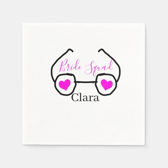 Guardanapo De Papel Esquadrão-preto-rosa-esquadrão-preto (Frente)