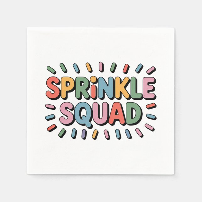 Guardanapo De Papel Esquadrão Sprinkle | Baby Sprinkle (Frente)