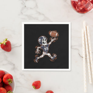 Guardanapo De Papel Esqueleto de Futebol Americano de Halloween Futebo