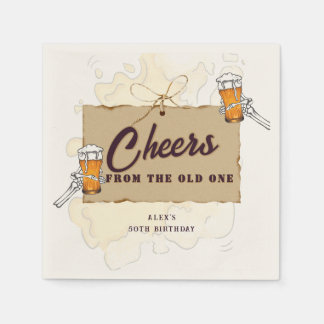 Guardanapo De Papel Esqueleto Um Frio Para O Velho Cerveja Aniversário