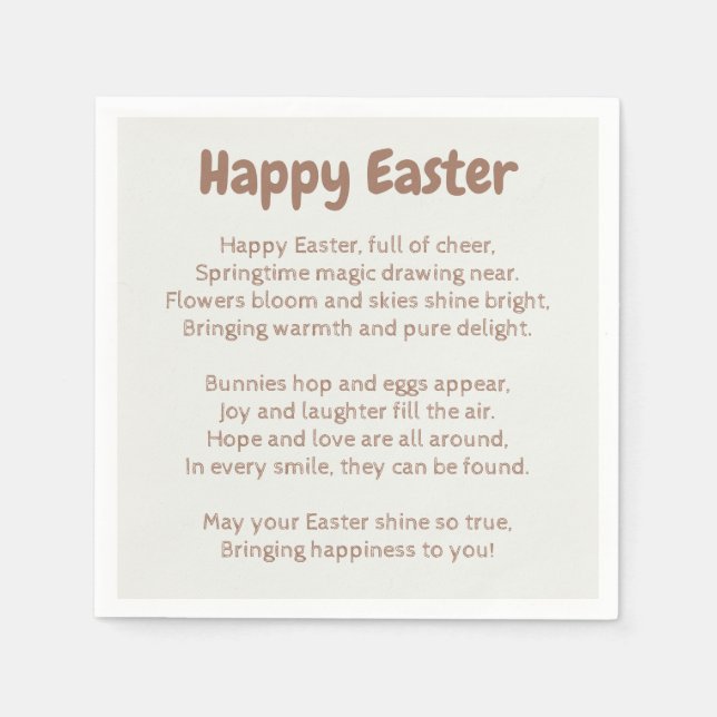 Guardanapo De Papel Esquema de texto simples (Frente)