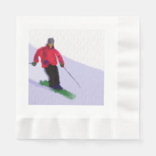 Guardanapo De Papel Esquiar a Arte de Slopes