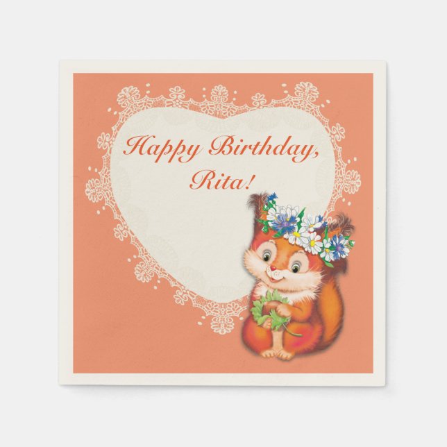 Guardanapo De Papel Esquilo (Frente)