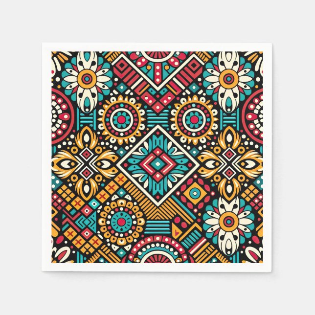 Guardanapo De Papel Essência Vibrante Africana (Frente)