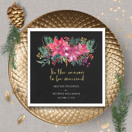 Guardanapo De Papel Esta É A Época Para Se Casar De Natal De Inverno R