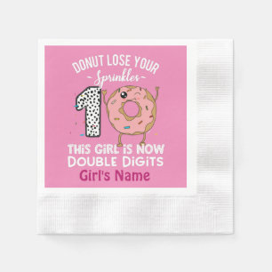 Guardanapo De Papel Esta garota agora tem dois dígitos na Rosquinha d