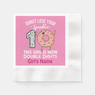 Guardanapo De Papel Esta garota agora tem dois dígitos na Rosquinha de