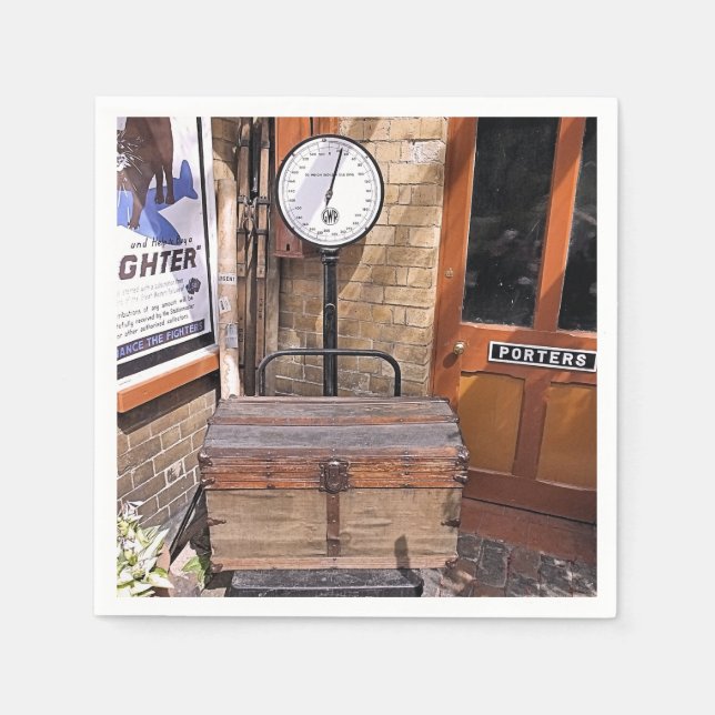 GUARDANAPO DE PAPEL ESTAÇÃO DE COMBOIO ANTIGO (Frente)