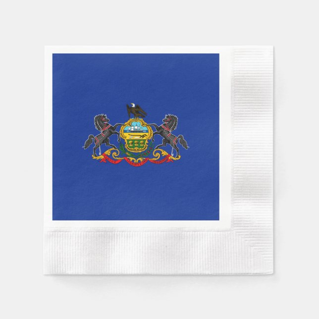 Guardanapo De Papel Estado da Pensilvânia Flag Design (Frente)