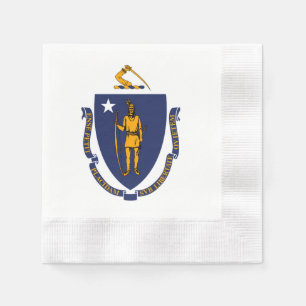 Guardanapo De Papel Estado de Massachusetts Flag Design