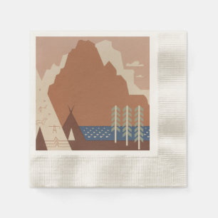 Guardanapo De Papel Estado de Montana: Tribos Indígenas, Montanhas, Pr