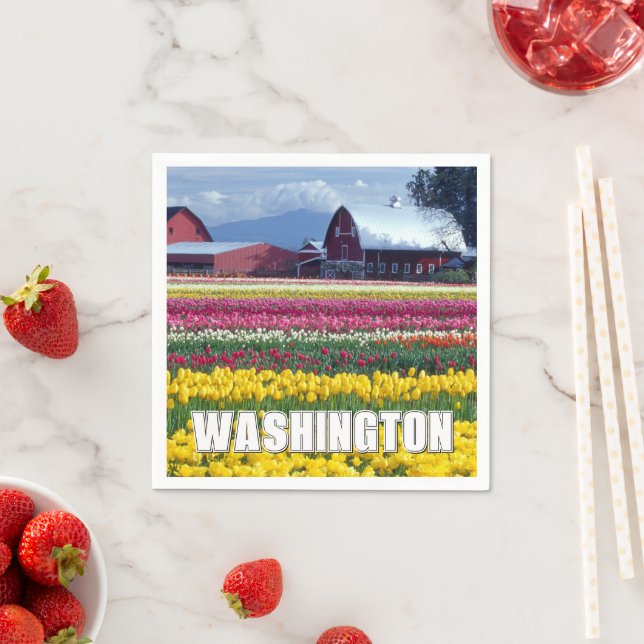 Guardanapo De Papel Estado de Washington | Campo de Tulipas (Insitu)