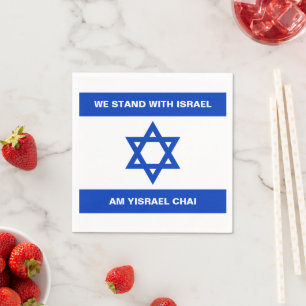 Guardanapo De Papel Estamos com Israel Am Yisrael Chai Israel