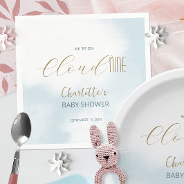 Guardanapo De Papel Estamos na Nuvem 9 Elegante Roteiro Azul Convite d