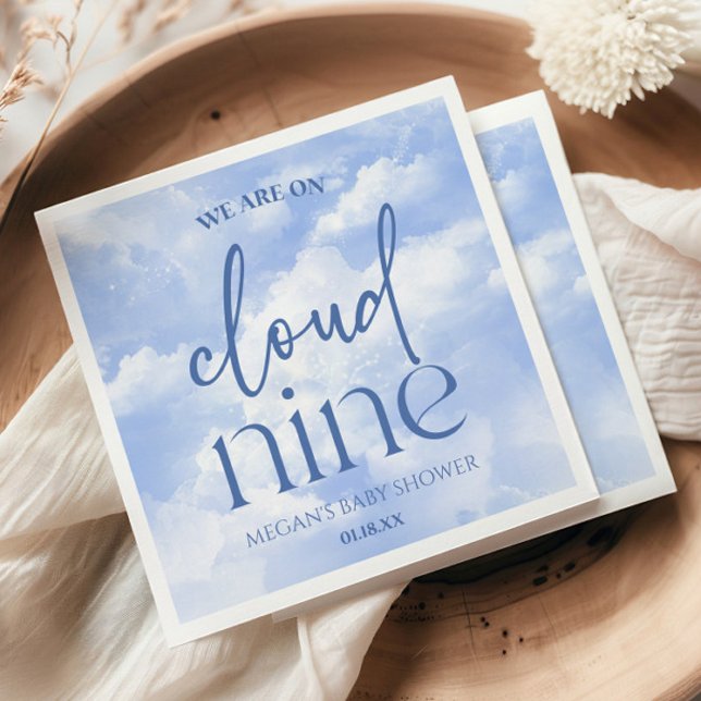 Guardanapo De Papel Estamos No Chá de fraldas Azul Cloud Nine (Criador carregado)