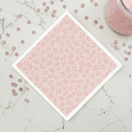 Guardanapo De Papel Estampa de Leopardo em Rosa