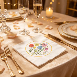 Guardanapo De Papel Estampado floral romântico e elegante