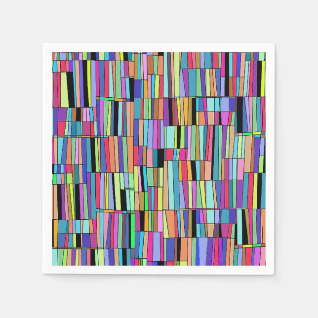 Guardanapo De Papel estante Moderno de meio século Colorida (Frente)