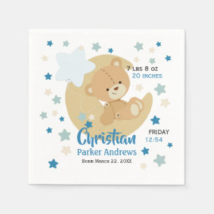 Guardanapo De Papel Estatísticas Adoráveis De Nascimento Do Bear Bea