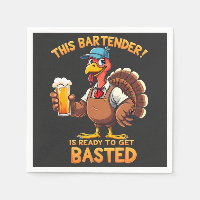 Guardanapo De Papel Este barman está pronto para ser morto (Frente)