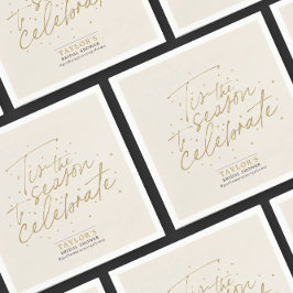 Guardanapo De Papel Este é o Chá de panela de inverno Beige